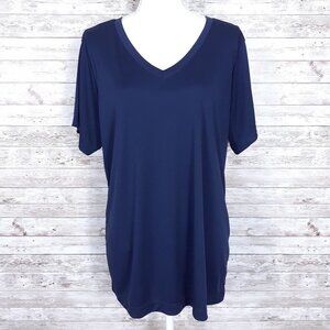 Driequip Womens Tee XXL VNeck Blue 248A